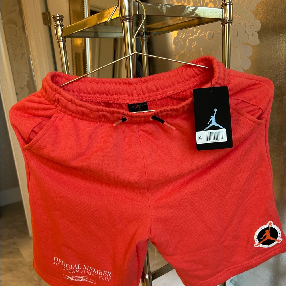 Jordan Coral Shorts with Black Drawstring